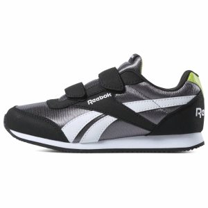 Reebok Royal Classic Jogger 2 Turnschuhe Kinder - Schwarz/Grau/HellGrün/Weiß - DE 598-QGC